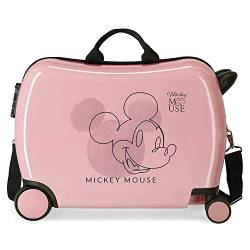 Disney Mickey Outline Kinderkoffer Rosa 50x38x20cm starres ABS Seitenkombinationsschloss 34L 1,8kg 4 Rollen Handgepäck von Disney