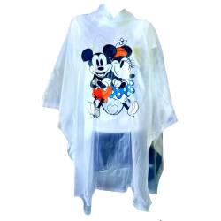 Disney Mickey and Minnie Mouse Love Never Folds Regenponcho Hoodie, Erwachsene, Einheitsgröße von Disney