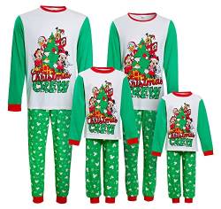 Disney Mickey & Friends Weihnachtspyjama für Erwachsene und Kinder, passender Familien-Weihnachtspyjama, Damen, L von Disney