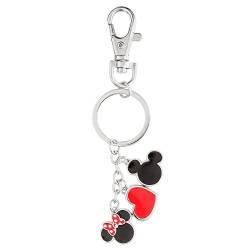 Disney Mickey & Minnie Mouse Schlüsselanhänger Silber, Schwarz & Rot GH00046RL.PS, Schwarz / Rot / Silber, One size von Disney