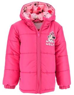 Disney Minnie Mouse Mantel für Mädchen, Warme und Weich Gepolsterte Jacke, Kapuzenmantel für Mädchen, Rosa Minnie Mantel Design, Größe 6 Jahre, Rosa von Disney