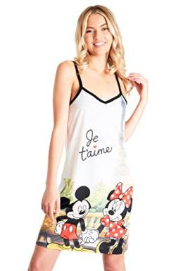 Disney Nachthemd Damen Ärmellos Nachtkleid Spaghettiträgern Schlafshirt Stitch Mickey Minnie Aristocats Marie Damen Teenager Mädchen Nachtwäsche S-XL (L, Mehrfarbig) von Disney