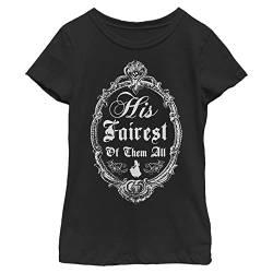 Disney Princess His Fariest of Them All Portrait Girls Standard T-Shirt, Black, X-Small von Disney