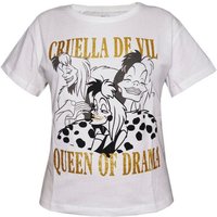 Disney Print-Shirt Disney Cruella Devil Damen kurzarm T-Shirt Shirt Gr. XS bis XL, 100% Baumwolle von Disney