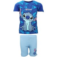 Disney Print-Shirt Disney Stitch Jungen Kinder Sommerset Shorts plus T-Shirt Gr. 98 bis 128, reine Baumwolle von Disney