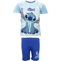 Disney Print-Shirt Disney Stitch Jungen Kinder Sommerset Shorts plus T-Shirt Gr. 98 bis 128, reine Baumwolle von Disney