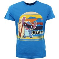 Disney Print-Shirt Disney Stitch T-Shirt Kurzarm Kinder Jungen Shirt Gr. 98 bis 128, 100% baumwolle von Disney