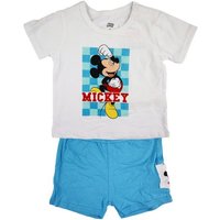 Disney Print-Shirt Mickey Maus Baby kurzarm T-Shirt und Shorts Gr. 62 bis 86, 100% Baumwolle von Disney