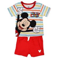 Disney Print-Shirt Mickey Maus Baby kurzarm T-Shirt und Shorts Gr. 74 bis 80, 100% Baumwolle von Disney