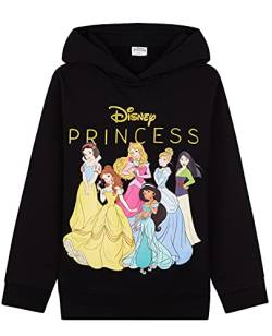 Disney Prinzessinnen Hoodie Mädchen, Kapuzenpullover, Kinder Kleidung für Mädchen, Geschenke, 92-152 (2-3 Jahre, Schwarz, 2_Years) von Disney