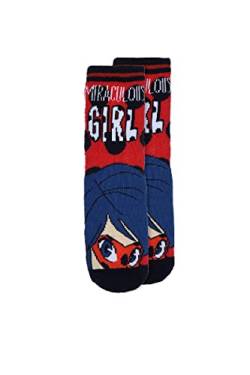 Disney Rutschfeste Kindersocken – Ladybug – Kindersocken, rot, 23-26 von Disney