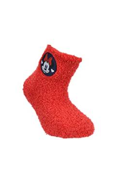 Disney Rutschfeste Socken für Kinder – Socken für Mädchen Minnie Mouse – Socken Hausschuhe für Kinder, rot, 27-30 von Disney