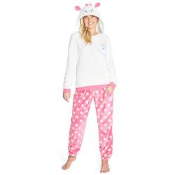 Disney Schlafanzug Damen Lang Stitch Pyjama Teenager (L, Rosa Marie) von Disney