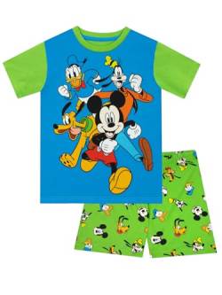 Disney Schlafanzug | Mickey Mouse Schlafanzug Kinder | Schlafanzüge für Jungen | Blau | 104 von Disney