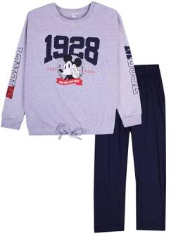 Disney Schlafanzug für Damen, mit Minnie Maus, Marie Cat und Dumbo. Damen-Pyjama-Sets für Frauen. Luxuriöse weiche Baumwolle, perfekte Damen-Nachtwäsche., Grau Cool, 38 von Disney