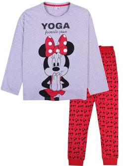 Disney Schlafanzug für Damen, mit Minnie Maus, Marie Cat und Dumbo. Damen-Pyjama-Sets für Frauen. Luxuriöse weiche Baumwolle, perfekte Damen-Nachtwäsche., Grau Yoga, 42 von Disney