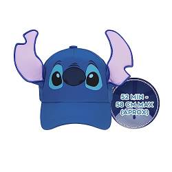 Disney Stitch 3D Kinder Basecap, Bezaubernder Sommer Mütze mit Ohren, Bequem Basecap Kinder zu Tragen, Niedlich Lilo und Stitch Geschenke Fans von Disney