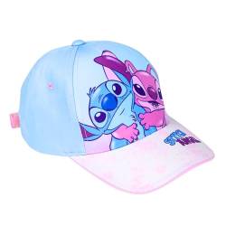 Disney Stitch Baseball Cap für Mädchen, Sommermütze für Kinder mit Stitch und Angel Hut, Geschenk für Mädchen (DE/NL/SE/PL, Numerisch, 53, Rosa) von Disney