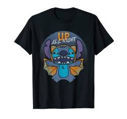 Disney Stitch Halloween Bat Costume Up All Night T-Shirt von Disney