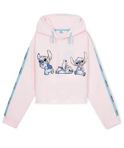 Disney Stitch Kapuzenpullover Mädchen Cropped Hoodie Kinder Teenager 7-14 Jahre - Hoodie Mädchen Geschenke (13-14 Jahre, Staubige Koralle) von Disney