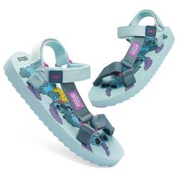 Disney Stitch Sandalen Mädchen, Kinder Sandalen mit Verstellbaren Riemen - Geschenke für Mädchen (Blau, 34 EU) von Disney