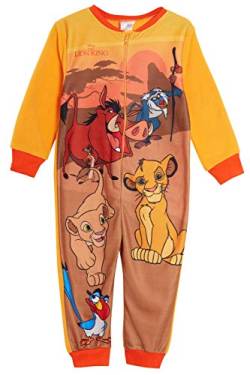 Disney The Lion King Fleece-Einteiler, ultimativer Kinder-Einteiler, Simba, Schlafanzug, Kinder, Mädchen, Jungen, Schlafanzug, Onezee, Orange, 92 von Disney
