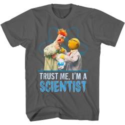 Disney The Muppets Beaker Bunsen Trust Me I'm a Scientist T-Shirt für Erwachsene, Dunkelgrau, L von Disney