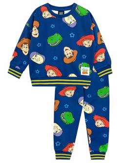 Disney Toy Story Outfit | Jungen Sweatshirt und Jogger Kombi-Set | Buzz Trainingsanzug für Kinder | Offizielles Toy Story Merchandise | Blau | 104 von Disney