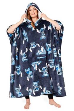 Disney Übergroße Damen Hoodie Decke mit Ärmeln - Stitch Oversized Kapuzenpullover Fleece Tragbare Decken für Frauen von Disney