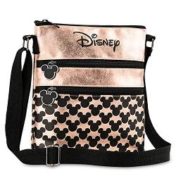Disney Umhängetasche Damen und Teenager, Mickey Mouse und Minnie Mouse Tasche Damen, Kleine Umhängetasche Damen (Roségold) von Disney