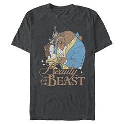 Disney Unisex Beauty & The Beast-BB Classic Organic Short Sleeve T-Shirt, Melange Black, XXL von Disney