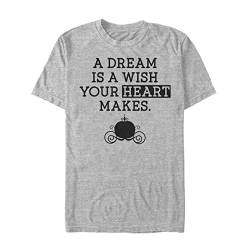 Disney Unisex Cinderella Dream Wish Organic Short Sleeve T-shirt, Melange Grey, M von Disney
