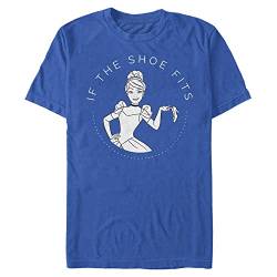 Disney Unisex Cinderella Shoe Fits Organic Short Sleeve T-shirt, Hellblau, XXL von Disney