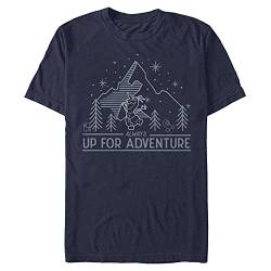 Disney Unisex Frozen-Outdoor Adventure Organic Short Sleeve T-Shirt, Navy Blue, L von Disney