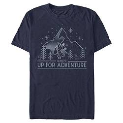 Disney Unisex Frozen-Outdoor Adventure Organic Short Sleeve T-Shirt, Navy Blue, M von Disney