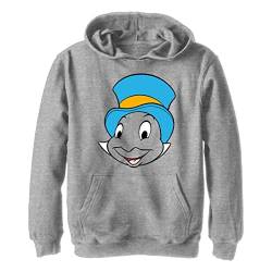 Disney Unisex Kinder Jiminy Face Hoodie, Sportlich Heather, XL von Disney