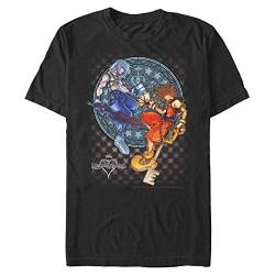 Disney Unisex Kingdom Hearts-Strength Tested Organic Short Sleeve T-Shirt, Black, L von Disney