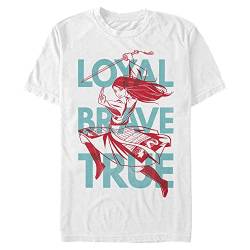 Disney Unisex Mulan: Live Action-LOYAL Brave True Organic Short Sleeve T-Shirt, White, M von Disney