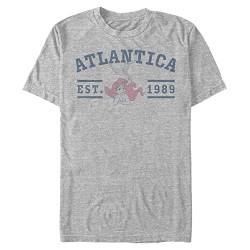 Disney Unisex The Little Mermaid-Atlantis College Organic Short Sleeve T-Shirt, Melange Grey, M von Disney