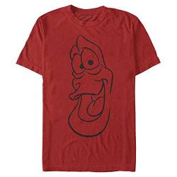 Disney Unisex The Little Mermaid-Sebastian Big Face Organic Short Sleeve T-Shirt, Red, M von Disney