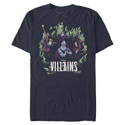 Disney Unisex Villains-Children of Mayhem Organic Short Sleeve T-Shirt, Navy Blue, M von Disney