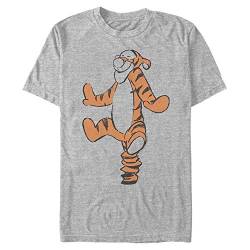 Disney Unisex Winnie The Pooh Basic Sketch Tigger Organic Short Sleeve T-shirt, Melange Grey, M von Disney