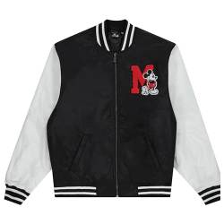 Disney Varsity Bomberjacken für Damen und Herren, Micky, Schwarz/Weiß, L von Disney