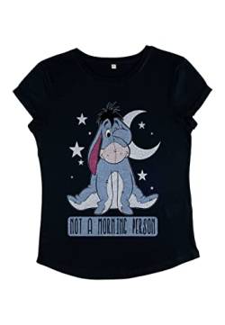 Disney Winnie The Pooh - Eeyore Not Morning Women's Rolled-sleeve Navy blue XL von Disney