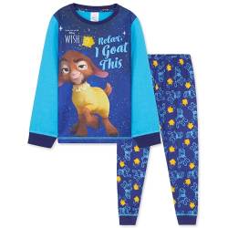Disney Wish Schlafanzug für Mädchen Lang - 3-12 Jahre - Kinder Pyjama Mädchen Geschenke für Mädchen (Blau Wish, 5-6 Jahre) von Disney