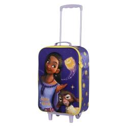 Disney Wish Star-Soft 3D Trolley-Koffer, Lila, 17 x 33 x 52 cm, Kapazität 26 L von Disney