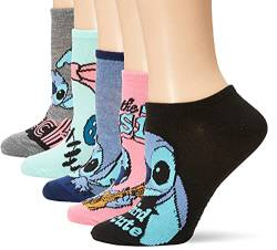 Disney Women's Lilo & Stitch 5 Pack No Show, Black Assorted, Fits Sock Size 9-11 Fits Shoe Size 4-10.5 von Disney