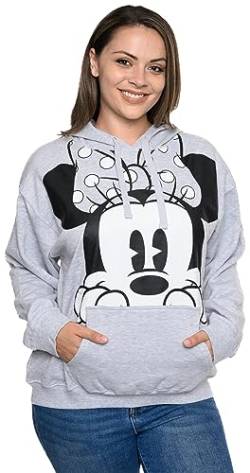 Disney Women's Plus Size Hoodie Minnie Mouse Peeking Pullover Sweatshirt (2X) Heather Grey von Disney