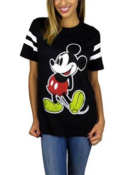 Disney Womens Mickey Mouse Varsity Football Tee X-large Black von Disney