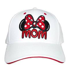 Disney frauen minnie mouse mom fan baseball mütze, weiss von Disney
